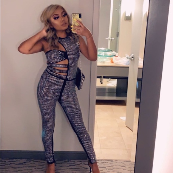BEDAZZLED FLASHY JUMPSUIT - Picture 2 of 3